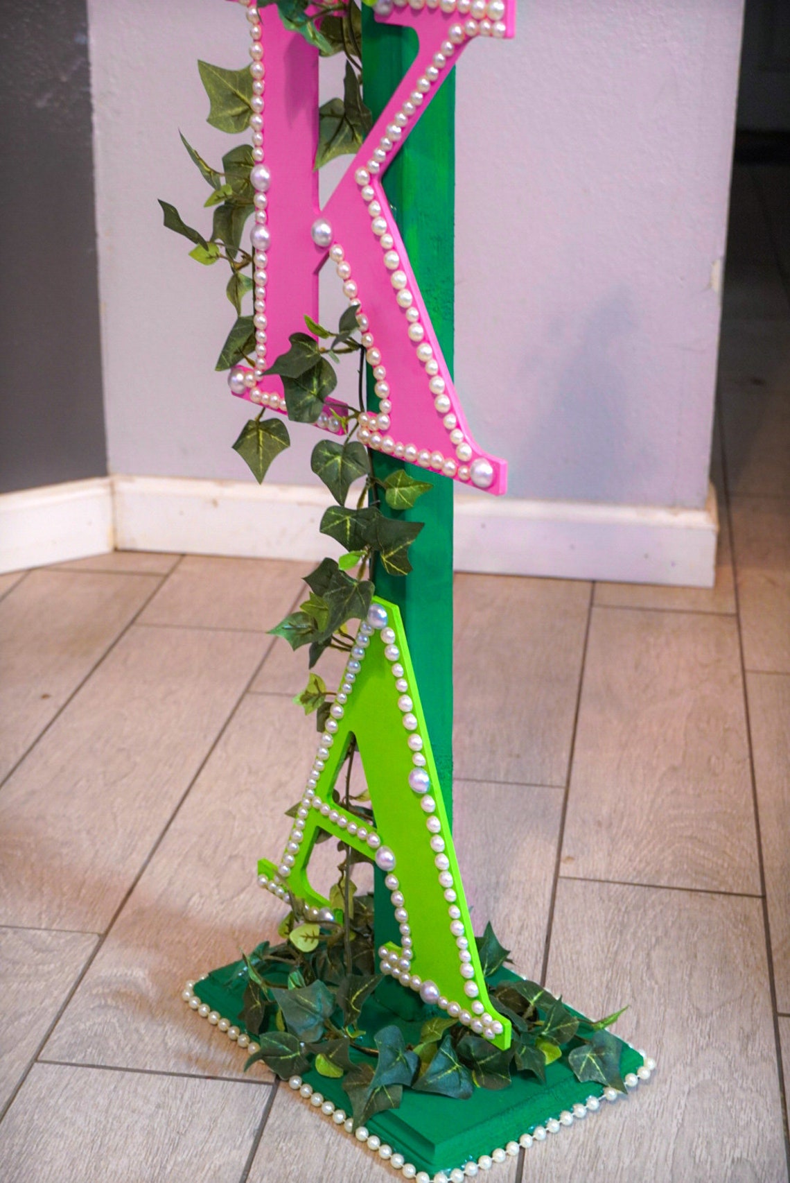 Custom Greek Staff Alpha Kappa Alpha Sorority Inc. Etsy