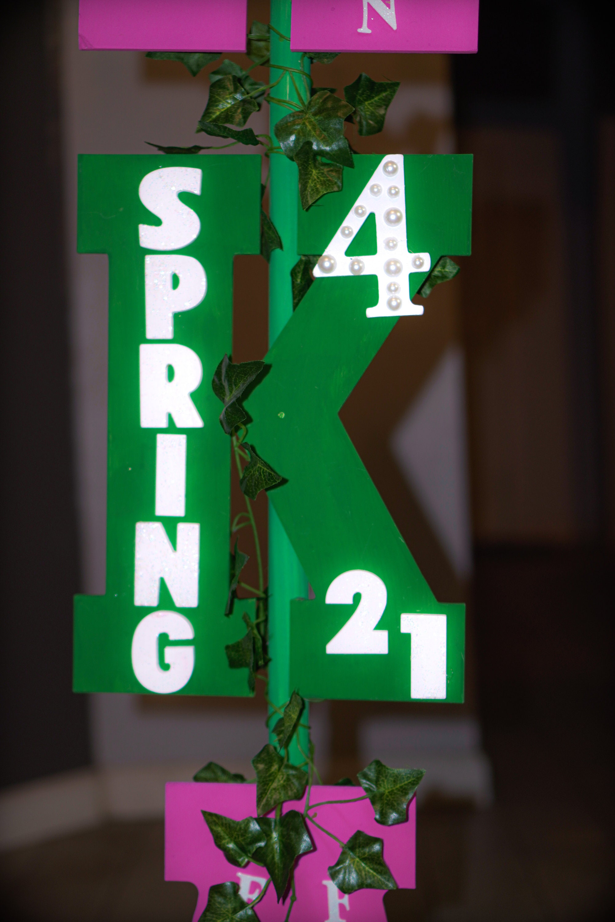 Pink N Green Girl Sorority Staff Etsy