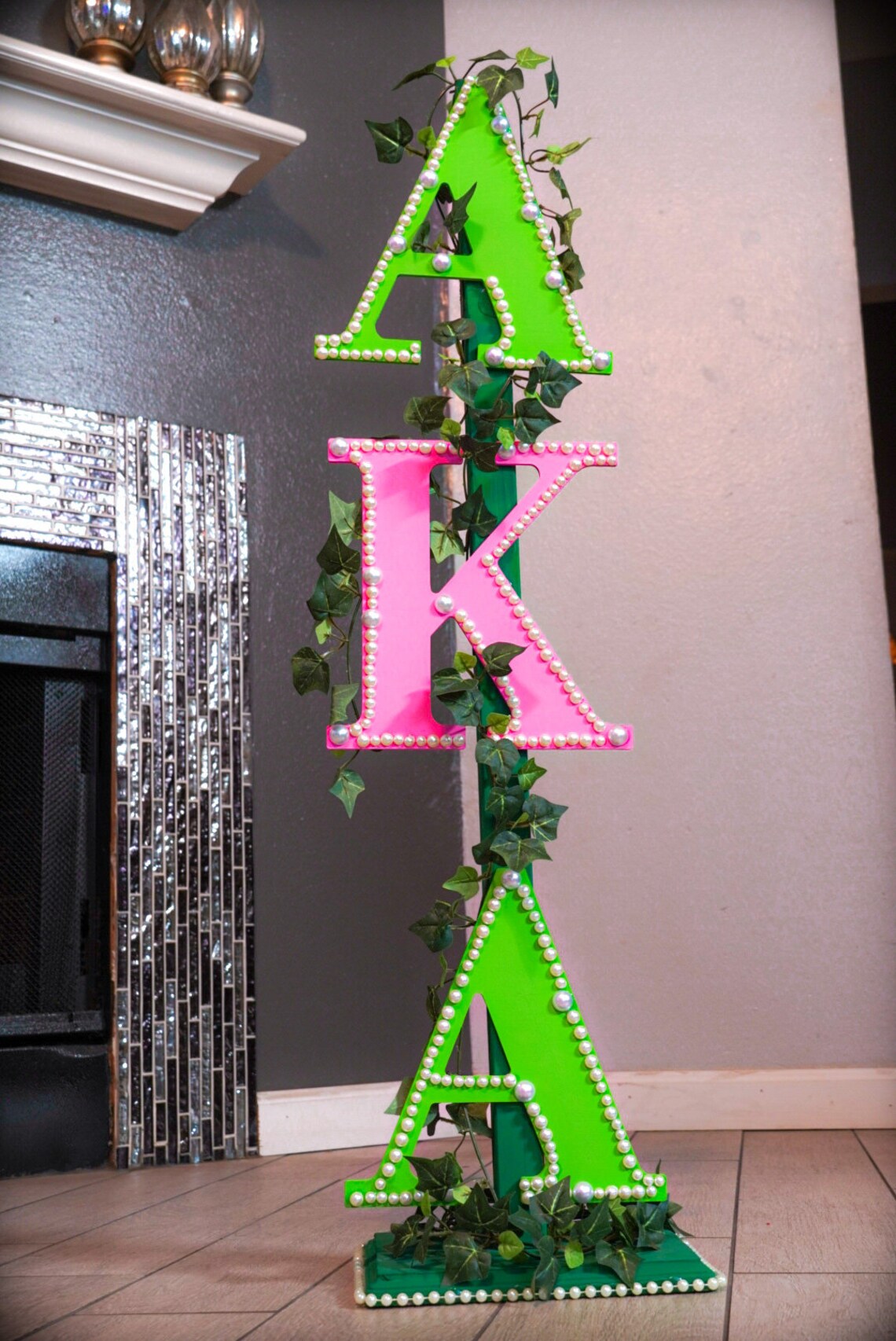 Custom Greek Staff Alpha Kappa Alpha Sorority Inc. Etsy