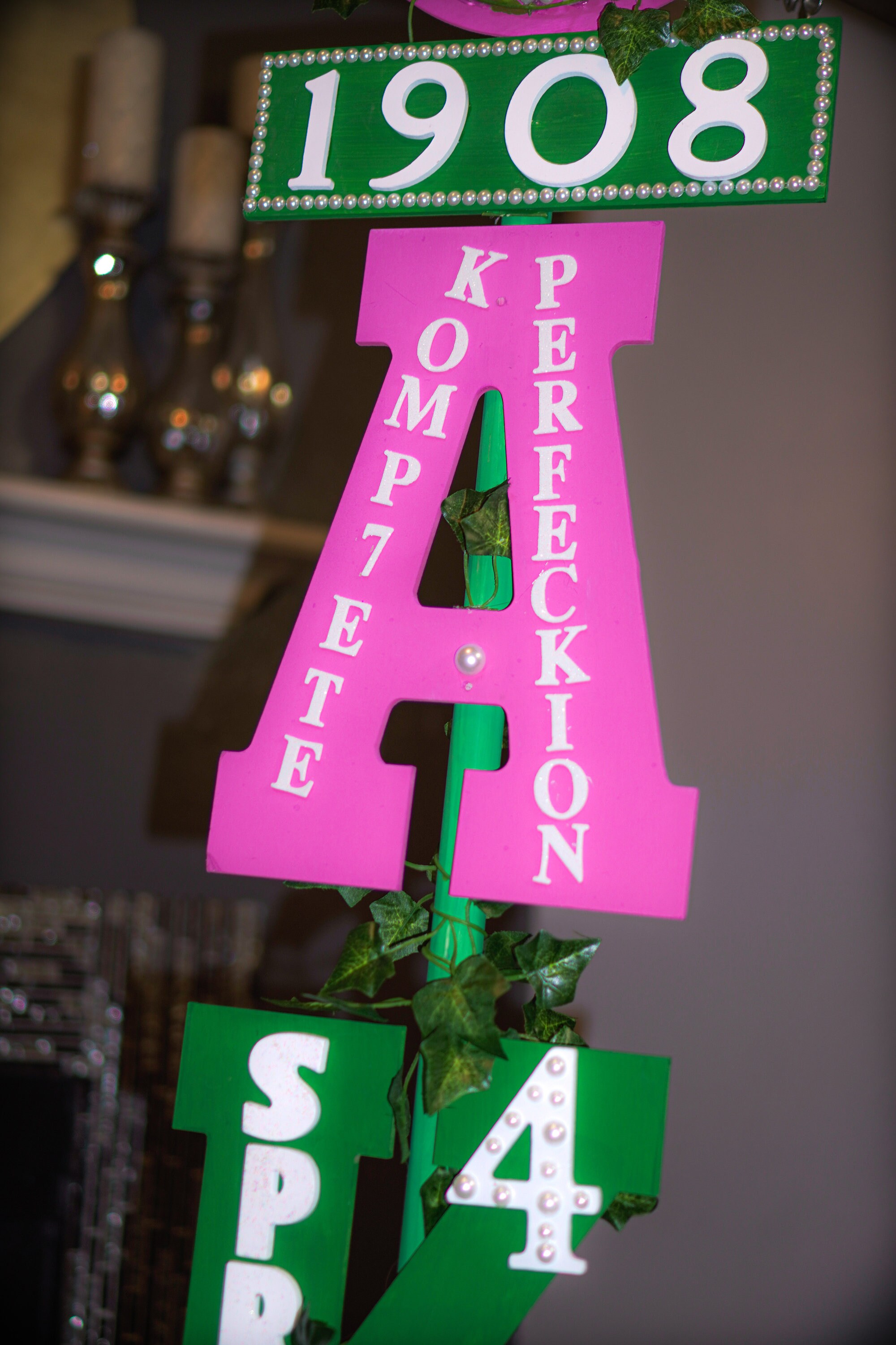 Pink N Green Girl Sorority Staff Etsy