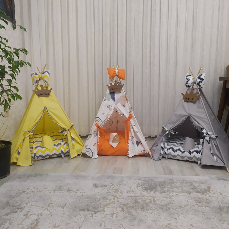 Cat Teepee Pet Tent Bed bunny Teepee Bed Puppy teepee Etsy