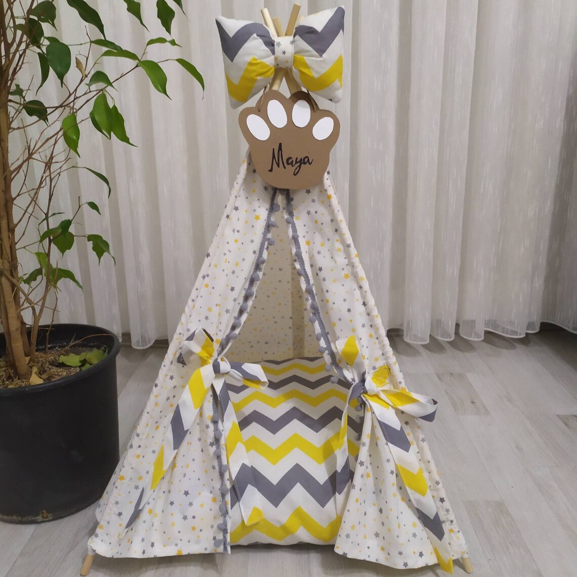 Cat Teepee Pet Tent Bed bunny Teepee Bed Puppy teepee Etsy