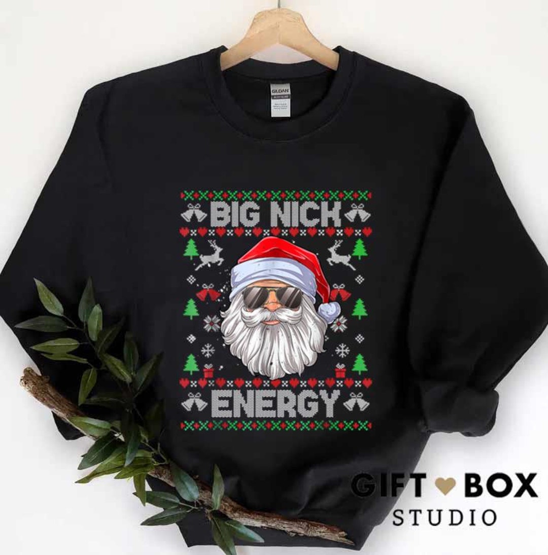 Big Nick Energy Ugly Christmas Sweater Brahman Darlin Beef - Etsy