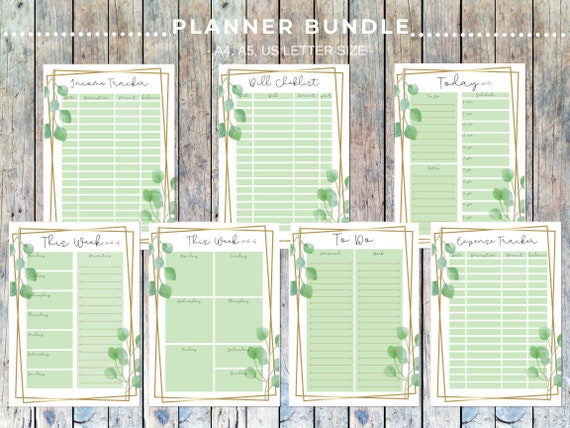 Printable Planner Bundle INSTANT DOWNLOAD Daily and two | Etsy