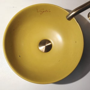 Mustard color, Bathroom vanity top Sink | Concrete, counter top Sink | bowl shape Sink | Vessel Sink | Handmade, Concrete Washbasin
