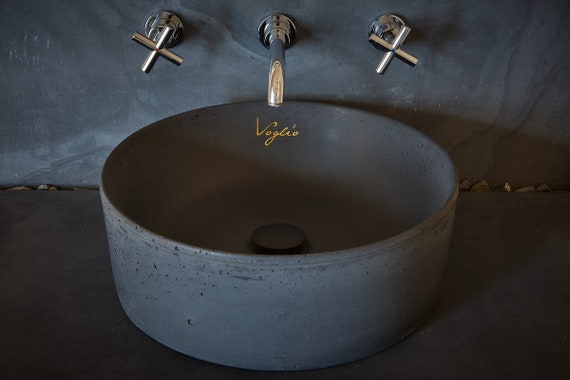 Concrete Sink countertop basin table top sink washstand washroom bathroom washbasin concrete V/_04 Bathroom Sink
