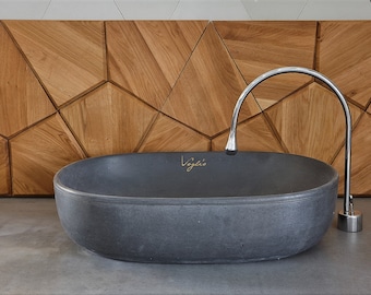 Bathroom Concrete Sink USV_43 Bathroom vanity Sink | Round Sink | Bathroom Vessel Sink | Wash Basin | Anthracite Concrete | Concrete bowl