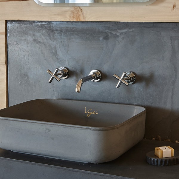 V_23 Anthracite |  Bathroom Sink | Concrete Sink | Round Sink | Vessel Sink | Vessel Sink | Wash Basin | Concrete | Counter top sink basin
