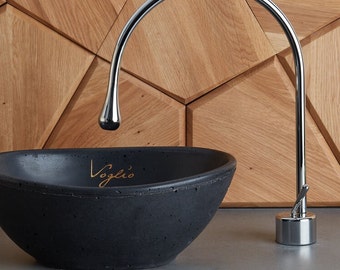 V_74 SMALL & Cute Vessel Sink  | Concrete Sink | Round Sink | Bathroom Sinks all Handmade