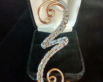 Silver Woven Copper Ring