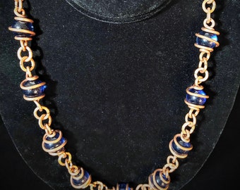 Royal Blue Marble Necklace
