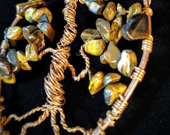 Tiger's Eye Tree of Life Charm