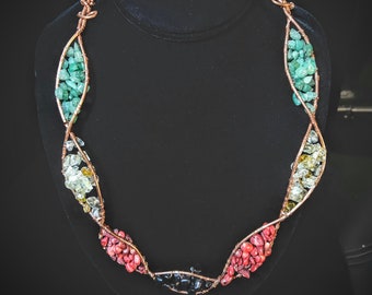 Rasta Dangle Crystal Necklace