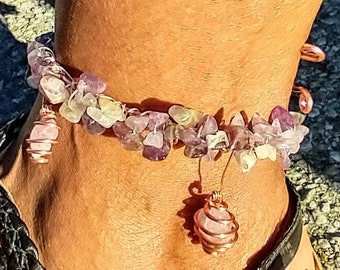 Amethyst Crystal Anklet