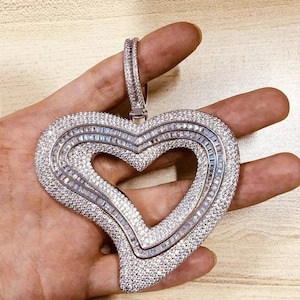 Harthanger Iced Out Moissaniet: sterlingzilveren bling-sieraden