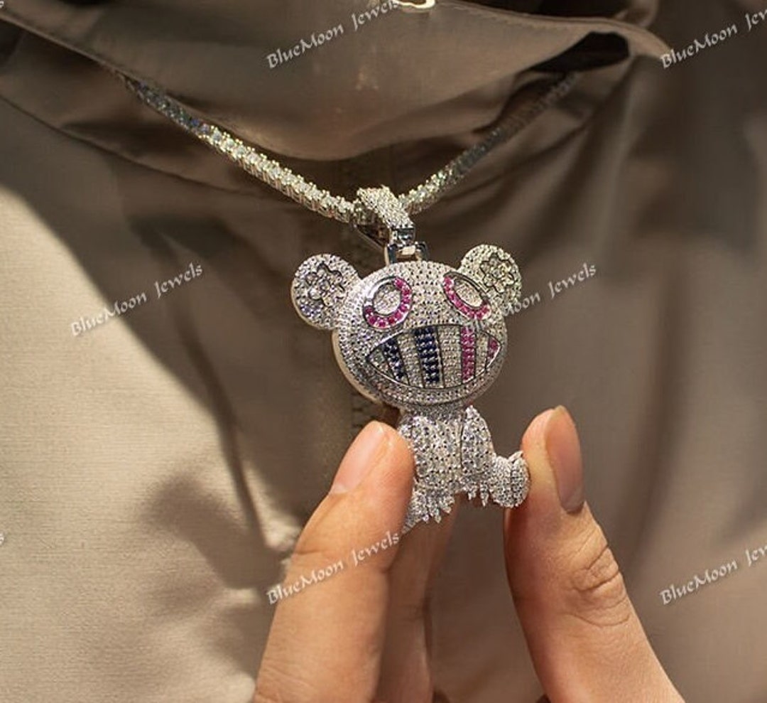 Hip Hop Iced Out Cartoon Pendant Cartoon Colored Froge VVS Etsy