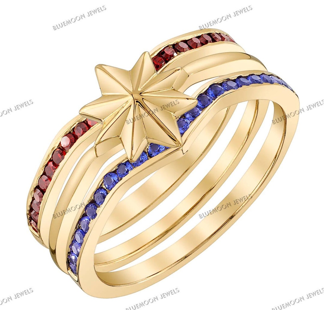 Marvel X Rock Love MARVEL Studios CAPTAIN MARVEL Crystal Star Stacker ...