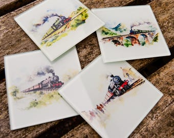 6 pezzi Sottobicchieri in legno a tema tartaruga marina, con