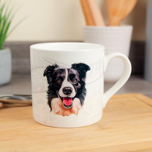 Border Collie Bone China Mug – Countryside Dog Coffee Cup