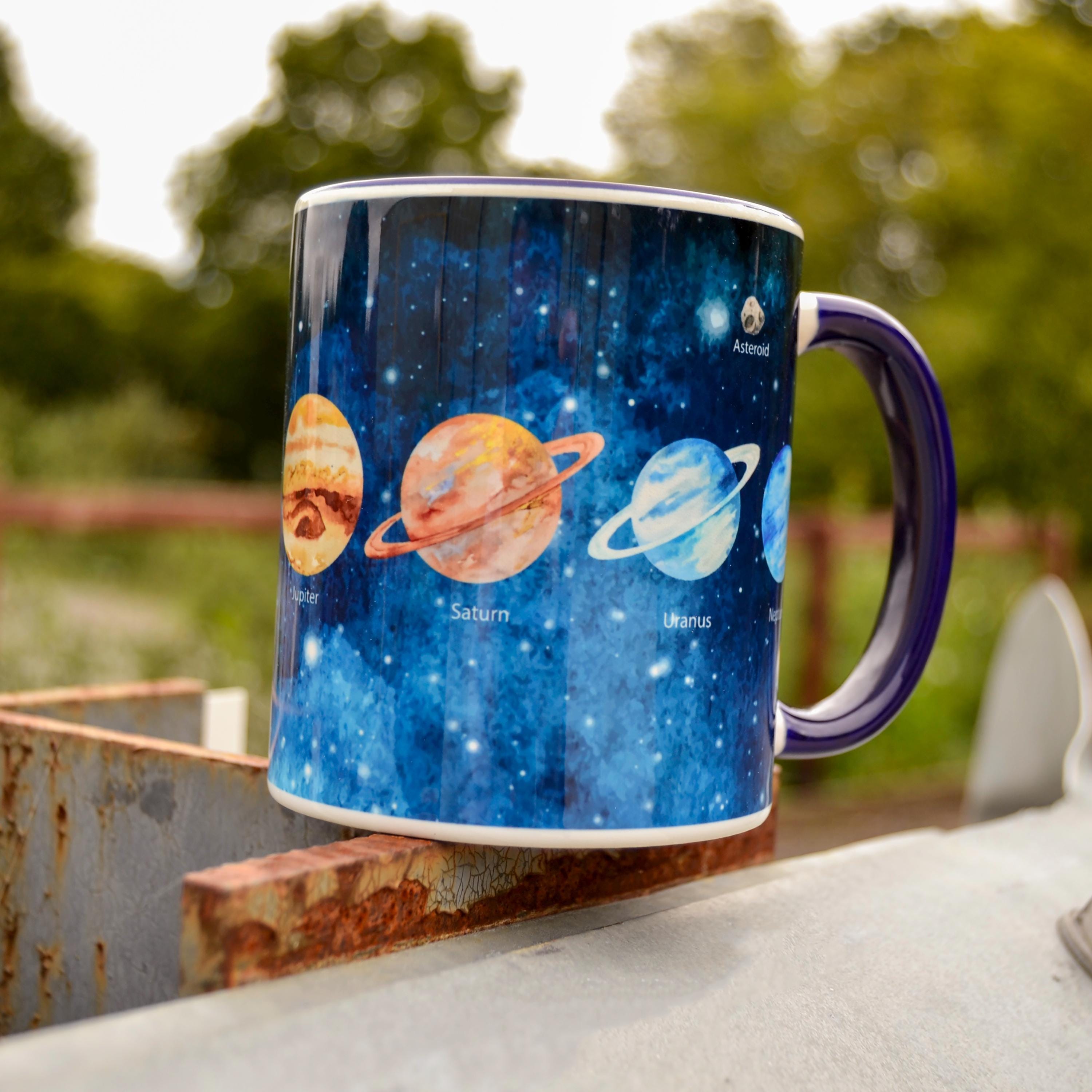 Tasse à Changement De Couleur Système Solaire - Magique Au Contact Du Chaud, 12 Oz