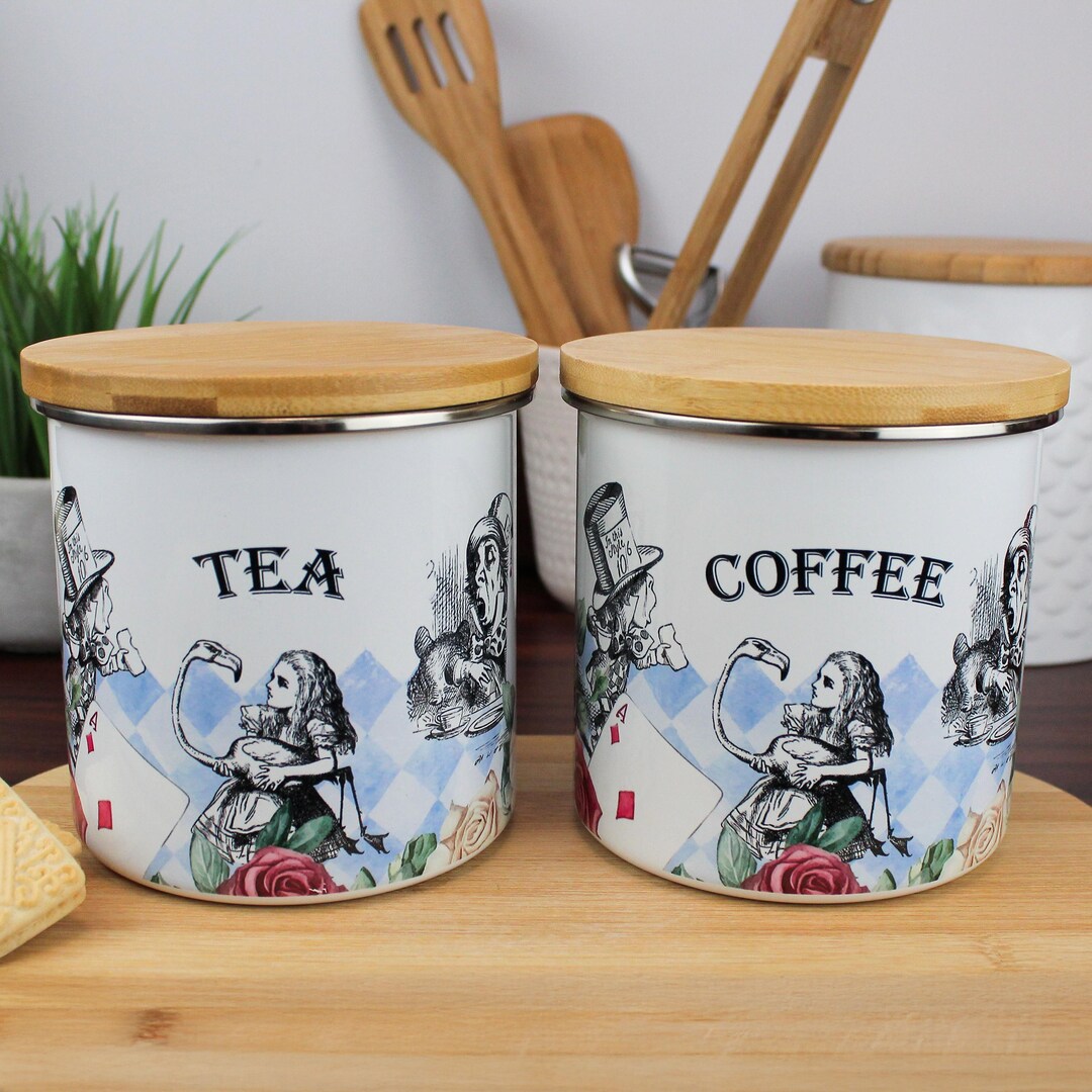 Alice's Adventures in Wonderland Kitchen Storage Canisters - Whimsical ...