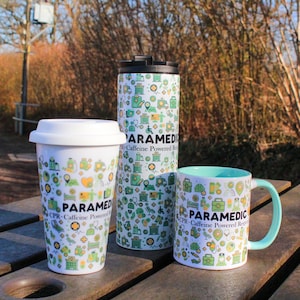 Paramedic Mug/Travel Flask - Novelty Emergency Service Worker Gifts - Tea/Coffee Cup Funny Personalised Job Presents