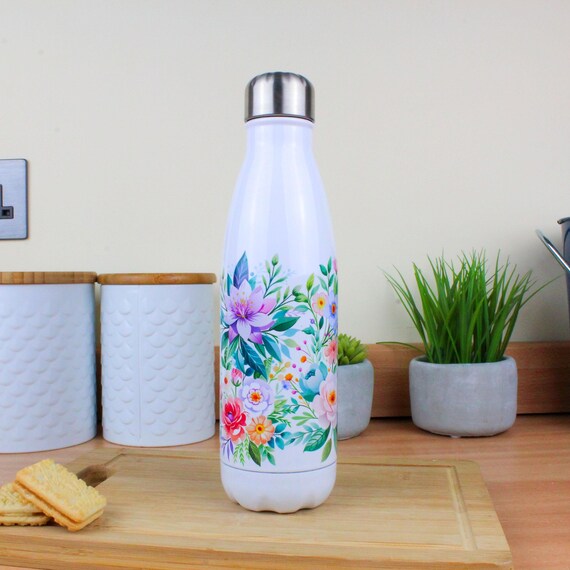 Blumenstrauß-Wasserflasche - hübsche wiederverwendbare Metall-Trinkflaschen-Geschenke für Mama / Oma / Für Sie