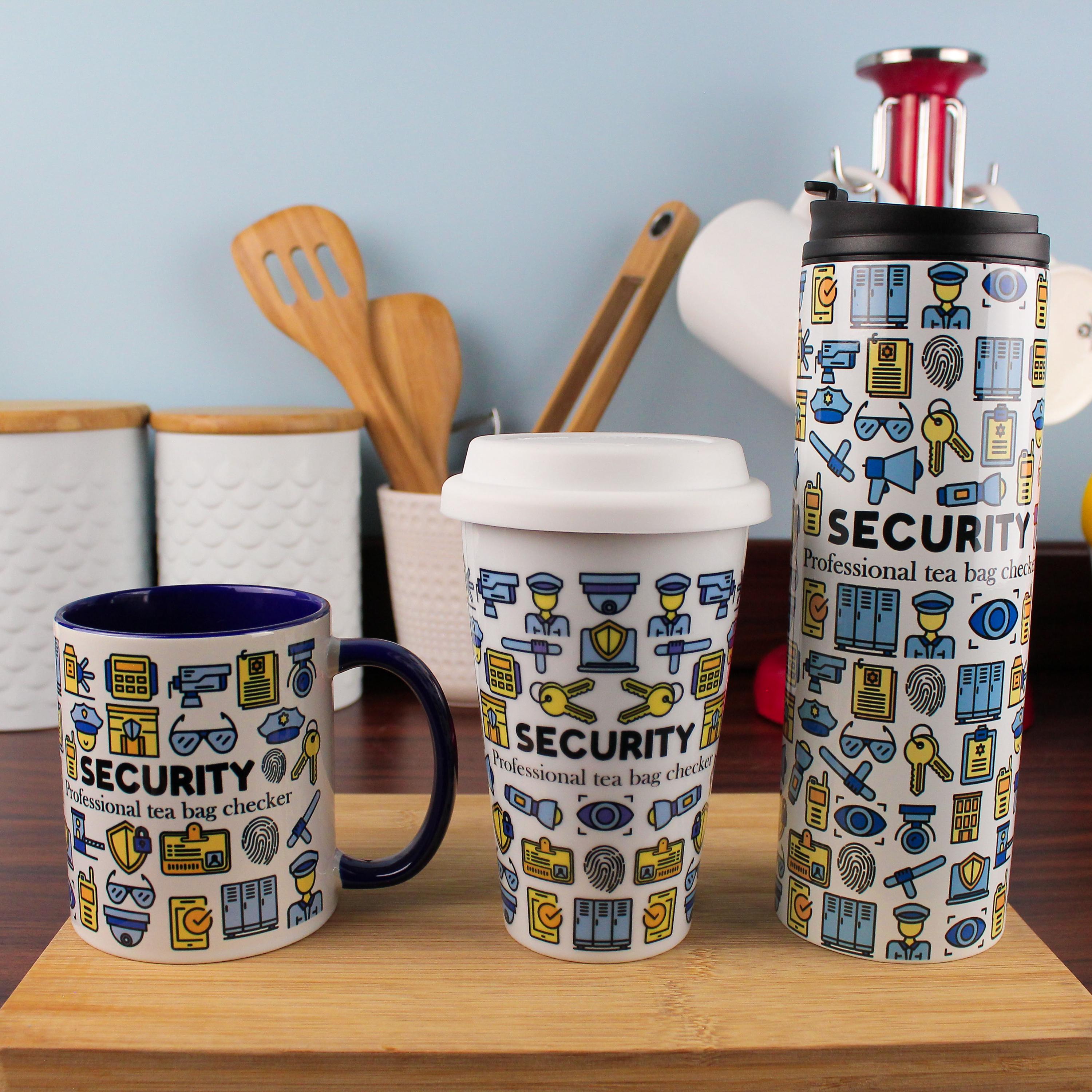 Security Mug/Travel Flask - Novelty Security Guards & Bodyguards Gifts - Tea/Coffee Cup Funny Personalised Presents