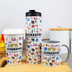 Zookeeper Mug/Travel Flask - Novelty Zoo Worker Animal Gifts - Tea/Coffee Cup Funny Personalised Presents