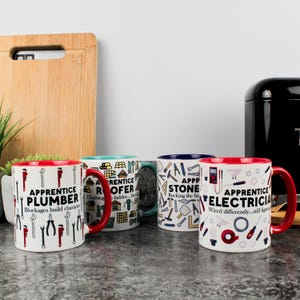 Apprentice Mug - Ceramic Tea/Coffee Cup Gifts for Apprentice Tradies - Electrician/Plumber/Roofer/Stonemason