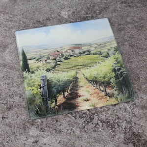 Scenic Vineyard Hot Pot Ställare - Skydd för bänkskivor i lantligt kök - Gåvor