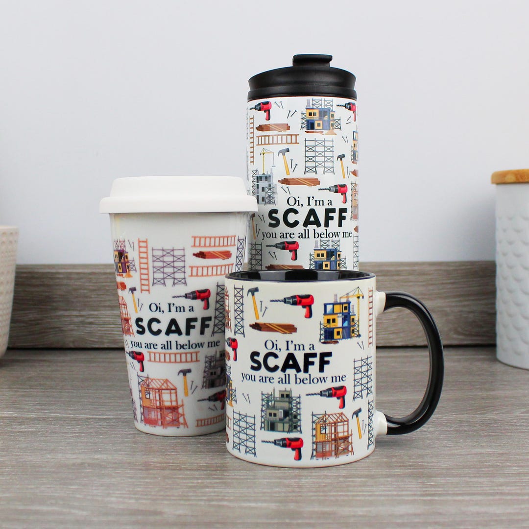 Scaffolder Mug/travel Flask - Novelty Scaff Tradies Gifts - Tea