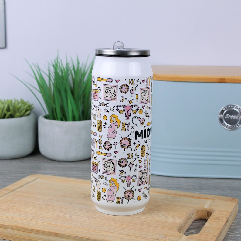 Midwife Mug/Travel Flask - Novelty Pregnancy Care Doctor Gifts - Tea/Coffee Cup Funny Personalised Presents image 10