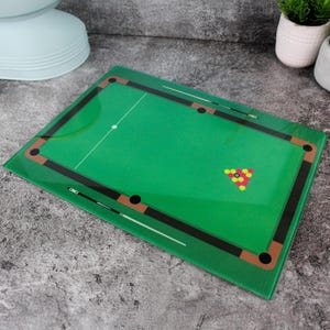 Billardtisch / Snooker-Tisch Glas-Arbeitsplattenschutz - Kneipen-Bar-Spiele / Hobbies Themen-Küchengeschenke - Rechteckiges Servier- / Schneidebrett