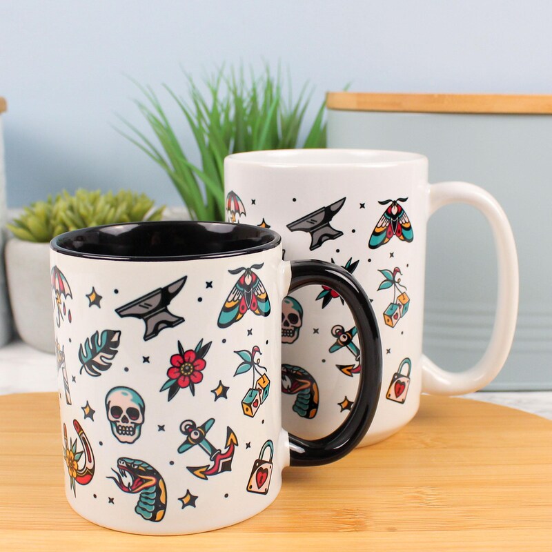 Tattoo Flash Mug Ceramic - Etsy UK