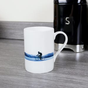 Cycling Mug - Customisable Bicycle Outdoor Sports Bone China Tea/Coffee Cup Gift for Sports Lovers