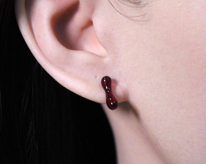 Bloody Drop Earring,Blood Drip Studs,Clip on,Halloween Jewelry,Red Liquid Gothic Earrings,Vampire Drop Earrings