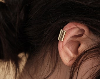 925 Silver Clip On Ear Cuff: Grovt broskörhänge utan piercing