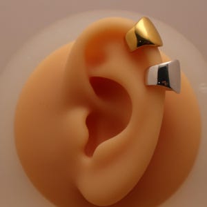 Bold Cartilage Cuff Earring,Thick Gold Cuff No Piercing,Minimalist Sliver Ear Cuff,Unisex Ear Cuff
