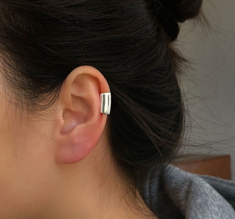 Chunky Ear Cuff,Thick Ear Cuff,No Piercing Sliver Ear Cuff,Minimalist Earrings Cuff