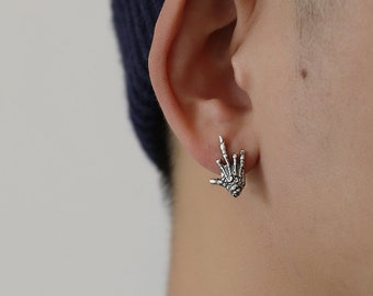 Steampunk skeleton hand earrings,skeleton hand jewelry