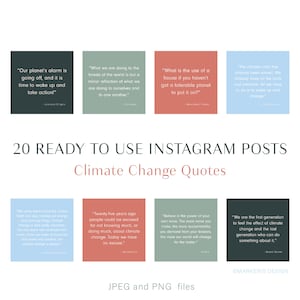 20 Climate Change Quotes about Environment, Instagram Ready Posts, Saving the Planet, Global Warming Motivational and Inspirational Content