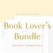 Reading Journal Printable Planner. Book Lover Bundle With Book Tracker ...