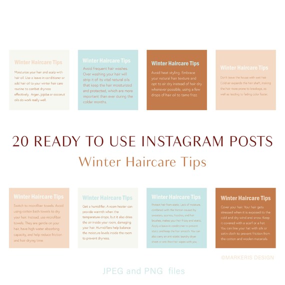 20 Winter Hair Care Tips for Instagram Ready-made Posts - Etsy 20 Winter Hair Care Tips for Instagram Ready-made Posts - Etsy