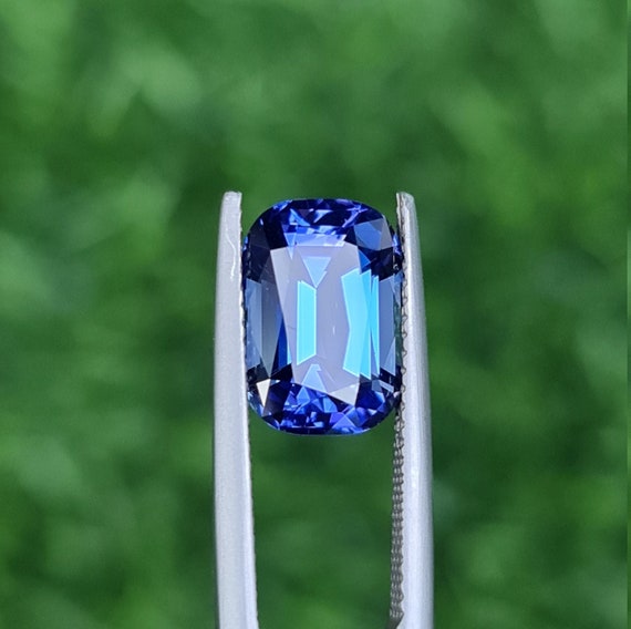 Natural Tanzanite 4.44 ct, Blue, Cushion Shape, Precision Cut, Faceted Stone, Jewelry Gemstone, High-quality Faceted