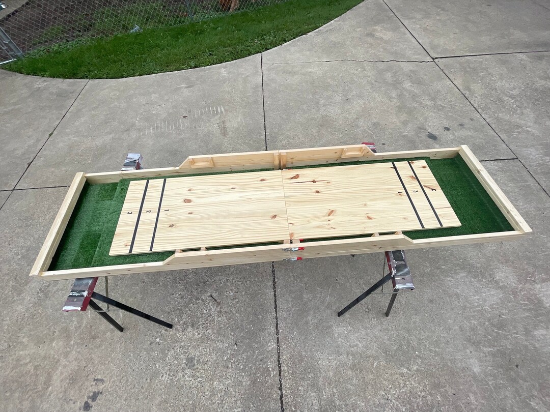 Large Carpetball and Shuffleboard 8' Long, 2 Wide with a Twist Ball