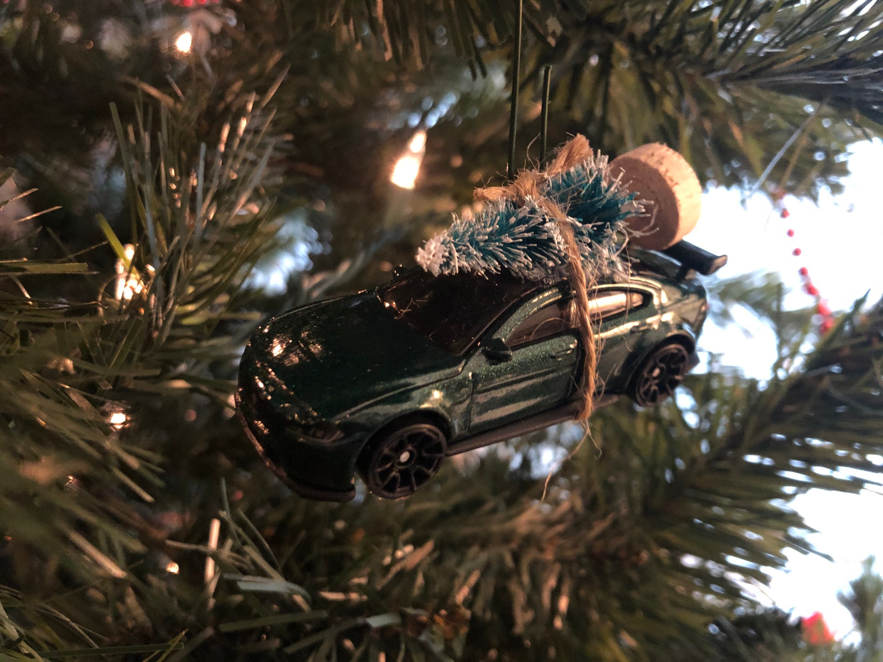 Jaguar XE SV Project 8 Christmas Tree Christmas Ornament Hot Wheel Car  Green 
