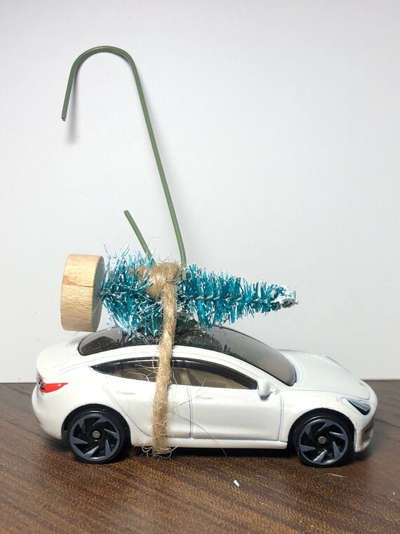 Personalized Blue Muscle Car Ornament ~ Hot Wheels Sport Car Ornament