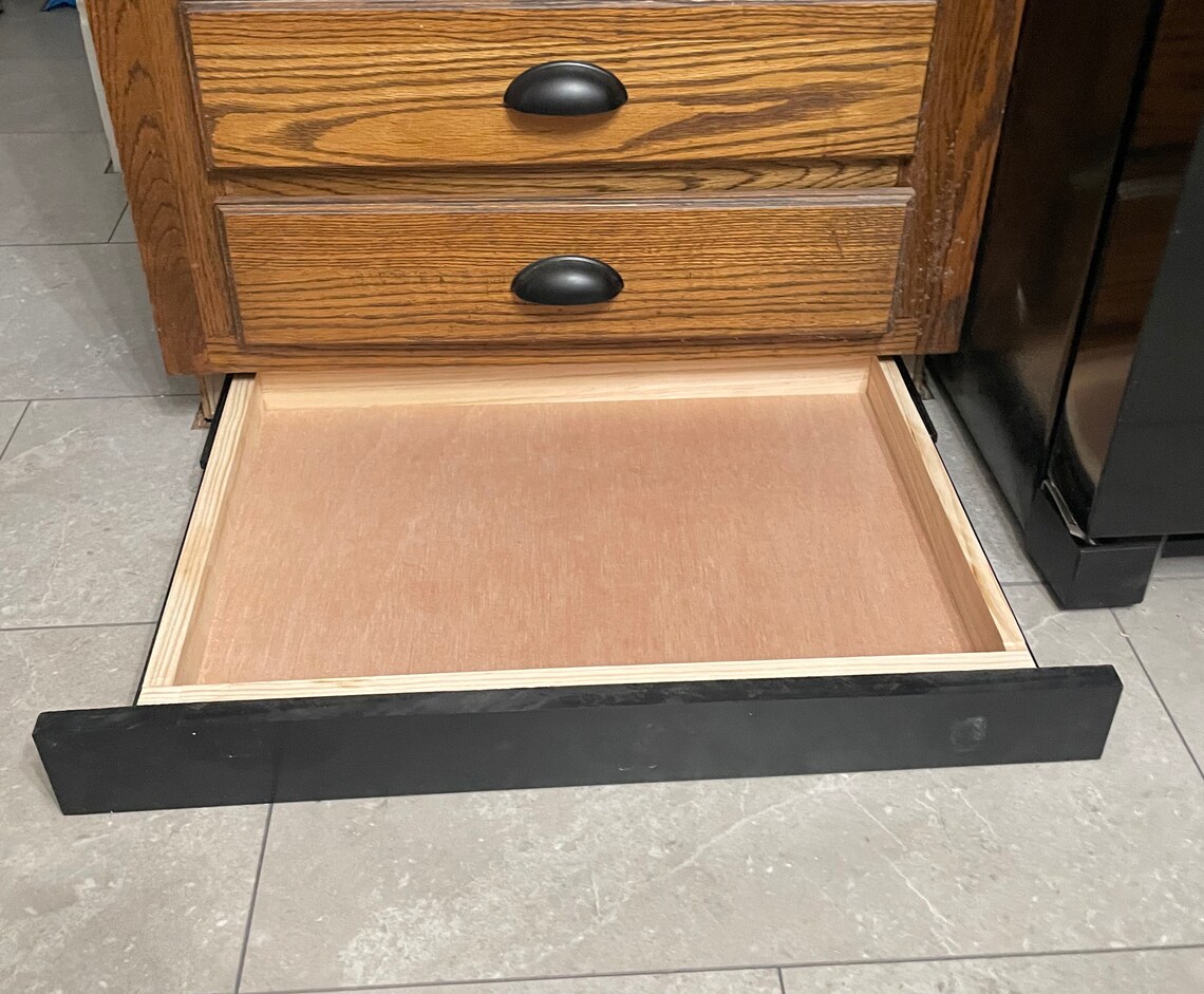 Toe Kick Drawer W/ Pushtoopen Slides Custom Made to Order Etsy UK