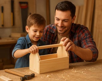 Werkzeugträger-Kit für Kind und Vater, Montagesatz für Eltern und Kind, Toolbox-Projekt, Geschenk für Junge oder Mädchen, Vater und Sohn-Aktivitäten